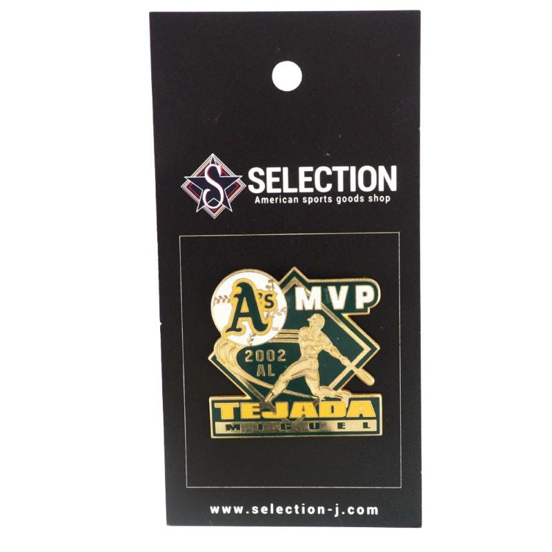 MLB ミゲル・テハダ オークランド・アスレチックス 2002 アリーグ MVP Pin ピンバッチ ピンズ Peter&David | セレクション  | MLB NBA NFL プロ野球グッズ専門店 公式オンラインストア