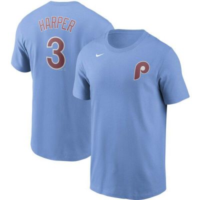 MLB ブライス・ハーパー フィラデルフィア・フィリーズ Tシャツ ネーム & ナンバー ナイキ/Nike ライトブルー
