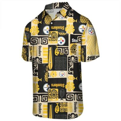 NFL アロハシャツ Pittsburgh Steelers 総柄 NFL アロハシャツ Pittsburgh Steelers 総柄 Top Pittsburgh