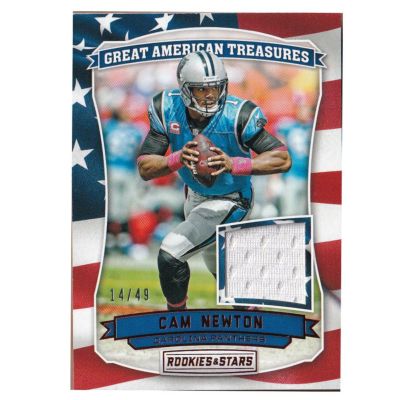NFL キャム・ニュートン パンサーズ トレーディングカード 2016 Rookies & Stars Great American Treasures Card 14/49 Panini