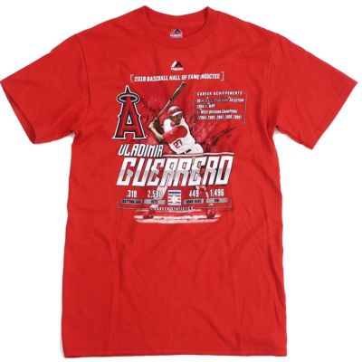 MLB ウラジーミル・ゲレロ ロサンゼルス・エンゼルス Tシャツ 2018 殿堂入り記念 T-Shirt マジェスティック/Majestic レッド【OCSL】 