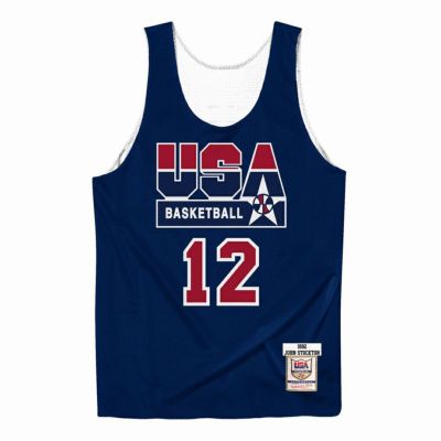 USABB ジョン・ストックトン 1992 アメリカ代表 ユニフォーム/ジャージ リバーシブル ドリームチーム ミッチェル＆ネス