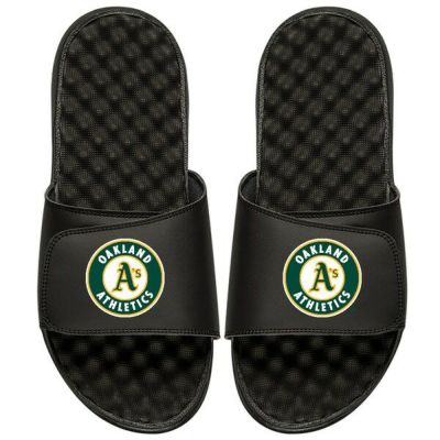 MLB オークランド・アスレチックス サンダル/シューズ Primary Logo Slide Sandals ISlide ブラック