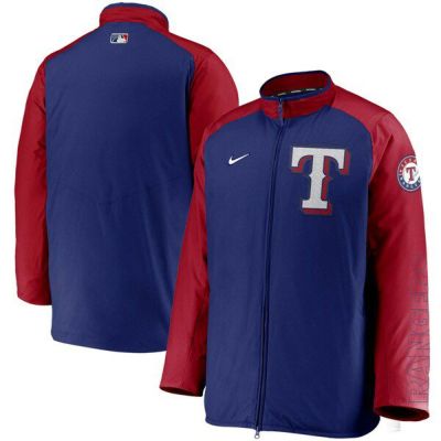 MLB テキサス・レンジャーズ ジャケット/アウター Authentic Collection Dugout Full-Zip Jacket ナイキ/Nike ロイヤル/レッド
