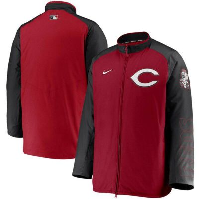 MLB シンシナティ・レッズ ジャケット/アウター Authentic Collection Dugout Full-Zip Jacket ナイキ/Nike レッド/ブラック