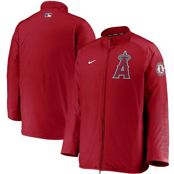 MLB ロサンゼルス・エンゼルス ジャケット/アウター Authentic Collection Dugout Full-Zip Jacket  ナイキ/Nike レッド | セレクション | MLB NBA NFL プロ野球グッズ専門店 公式オンラインストア