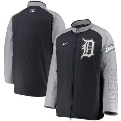 MLB デトロイト・タイガース ジャケット/アウター Authentic Collection Dugout Full-Zip Jacket ナイキ/Nike ネイビー/グレー