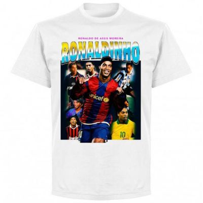 SOCCER ロナウジーニョ バルセロナ Tシャツ Old-Skool Hero T-Shirt RETAKE ホワイト