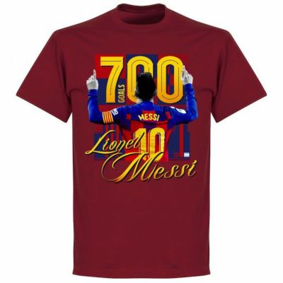 SOCCER リオネル・メッシ バルセロナ Tシャツ Messi 700 Goals T-shirt RETAKE チリレッド