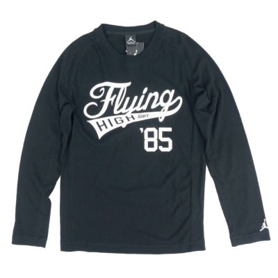 ジョーダン Tシャツ 長袖 JORDAN Tシャツ ブラック 黒 Jordan Flying High Since 85 Thermal L/S T-Shirt【OCSL】