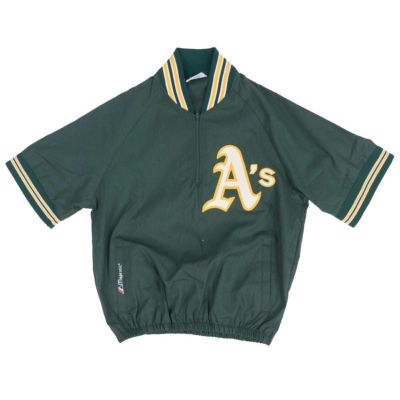 アスレチックス ジャケット MLB マジェスティック Majestic グリーン プルオーバー メンズ アウター デッドストック