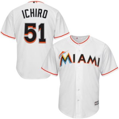 Men's Miami Marlins #51 Ichiro Suzuki Black Jersey on sale,for