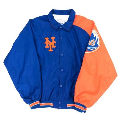 メッツ スタジャン MLB スターター STARTER ロイヤル ブルー 選手着用仕様 メンズ 長袖 ジャケット アウター  1点物 2212msg