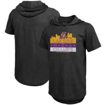 レイカーズ Tシャツ tシャツ NBA 2020NBAファイナル優勝記念 フード付き マジェスティック/Majestic ブラック NBAファイナル2020