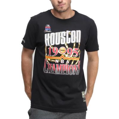ロケッツ Tシャツ tシャツ NBA ミッチェル＆ネス/Mitchell & Ness ブラック 1995 NBA優勝 復刻デザイン メンズ 半袖2203MN特集