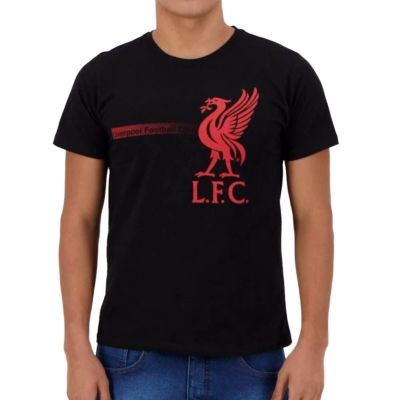 リヴァプール　Tシャツ リバプール Tシャツ tシャツ メンズ 半袖 ブラック プレミア