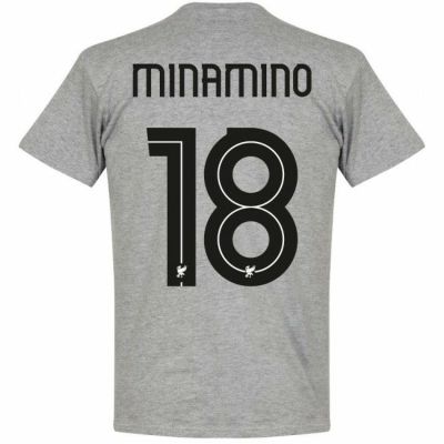 南野拓実 リバプール Tシャツ tシャツ メンズ 半袖 グレー プレミアリーグ リヴァプール