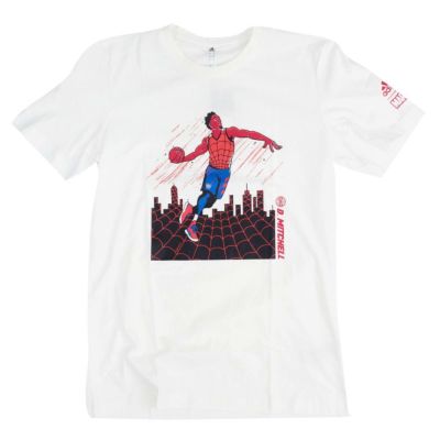 ドノバン ミッチェル Tシャツ Don Marvel マーベル Spider Man スパイダーマン アディダス Adidas ホワイト セレクション Mlb Nba Nfl プロ野球グッズ専門店 公式オンラインストア