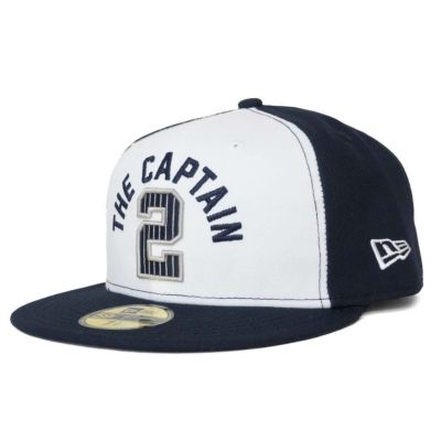 デレク・ジーター キャップ 帽子 MLB ヤンキース ニューエラ 59FIFTY The Captain Cap  New Era ホワイト ネイビー