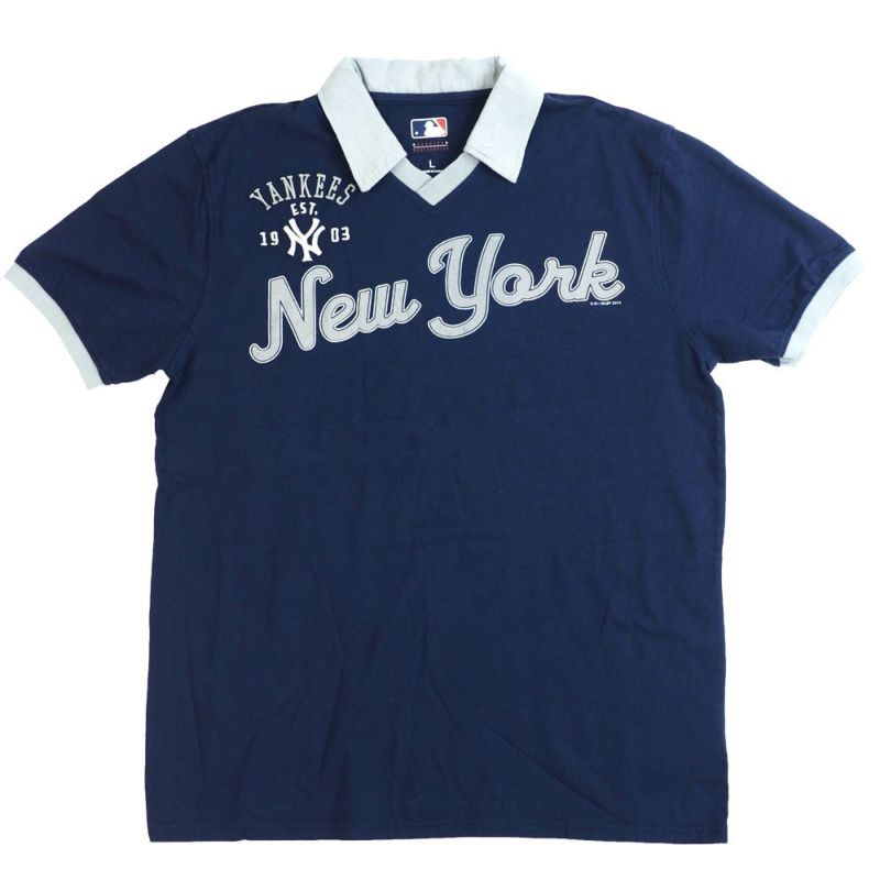 ヤンキース Tシャツ Mlb G Iii ネイビー グレー メンズ 半袖 Tシャツ 襟付き セレクション Mlb Nba Nfl プロ野球グッズ専門店 公式オンラインストア