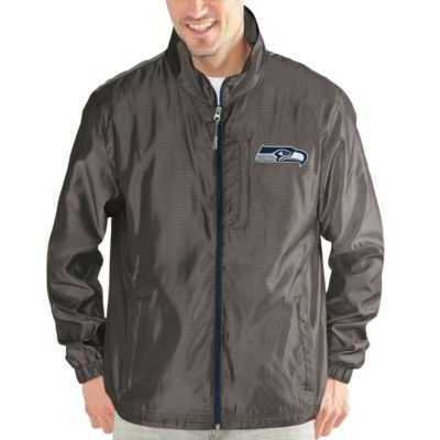 NFL ジャケット G-III グレー シーホークス メンズ 長袖 フルジップ Executive Full Zip Premium Jacket 2212fsg
