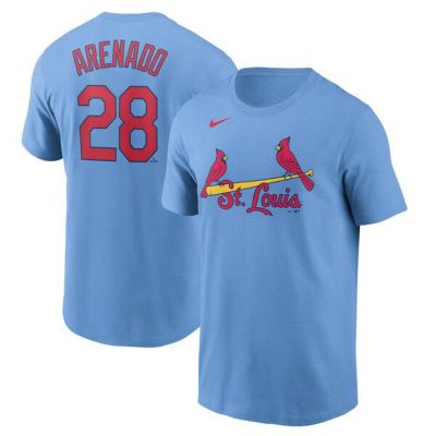 ノーラン・アレナド Tシャツ カージナルス MLB ナイキ Nike ライトブルー メンズ 半袖 tシャツ 21ns 21nrs