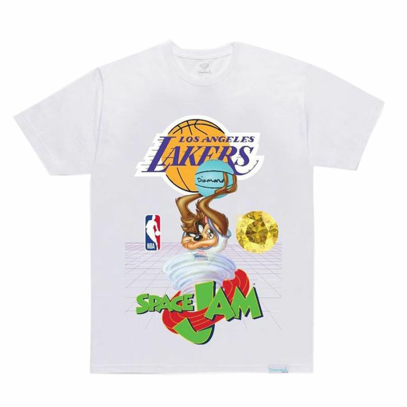 NBA スペースジャム x レイカーズ Tシャツ Space Jam 半袖 メンズ Diamond Supply ホワイト | セレクション |  MLB NBA NFL プロ野球グッズ専門店 公式オンラインストア