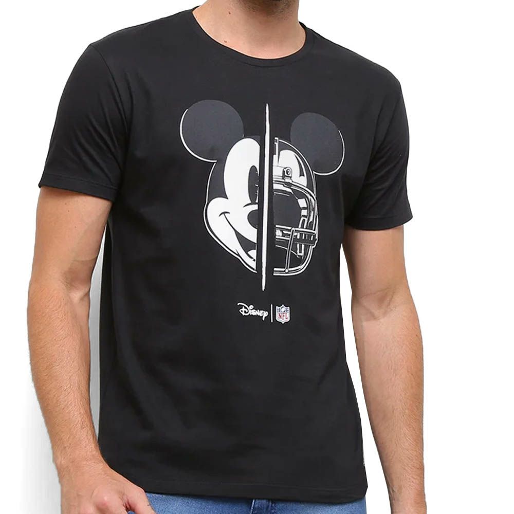 Nfl Tシャツ ミッキーマウス ディズニー ブラック メンズ 半袖 Tシャツ Disney Micky Helmet Half Face T Shirt セレクション Mlb Nba Nfl プロ野球グッズ専門店 公式オンラインストア
