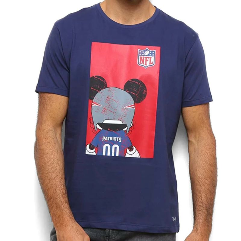 Nfl Tシャツ ミッキーマウス ディズニー ペイトリオッツ ネイビー メンズ 半袖 Tシャツ Disney Micky Back T Shirt ncl セレクション Mlb Nba Nfl プロ野球グッズ専門店 公式オンラインストア
