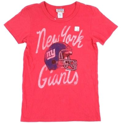 ジャイアンツ Tシャツ NFL レディース Graphic Helmet Script T-Shirt Junk Food レッド