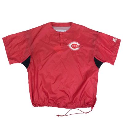 シンシナティ・レッズ ジャケット MLB STARTER レッド Diamond Collection Cage Jacket メンズ 半袖 プルオーバー ジャケット 2212msg