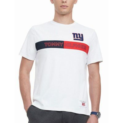 NFL Tシャツ ジャイアンツ トミー・ヒルフィガー Tommy Hilfiger ホワイト メンズ 半袖 Core T-Shirt