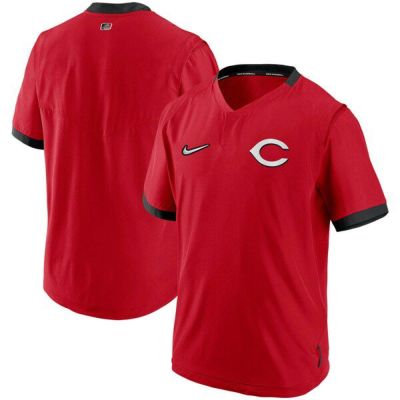 シンシナティ・レッズ ジャケット MLB 選手着用 ショートスリーブ プルオーバー トレーニング ナイキ レッド 21nrs