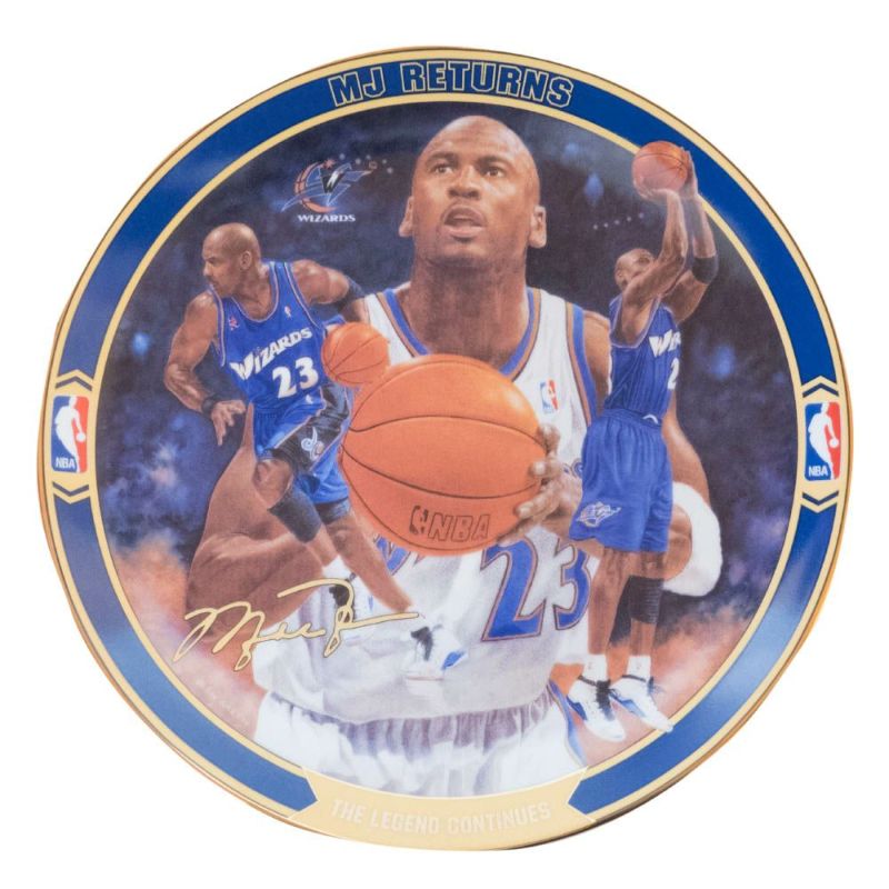 マイケル・ジョーダン ウィザーズ NBA グッズ 皿 プレート MJ Returns Collectible Plates: The Legend  Continues (721A) Upper Deck | セレクション | MLB NBA NFL プロ野球グッズ専門店 公式オンラインストア