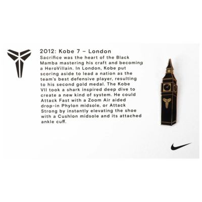 コービー・ブライアント NBA グッズ ピンバッジ ピンズ ナイキ コービー NIKE KOBE 2012 : Kobe 7 London Pin