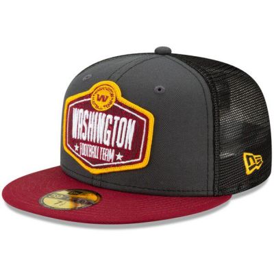 NFL ドラフト 2021 キャップ ワシントンフットボールチーム ニューエラ New Era グラファイト バーガンディ 59FIFTY Fitted Hat