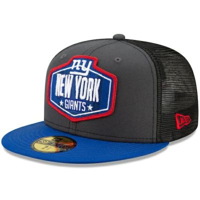 NFL ドラフト 2021 キャップ ジャイアンツ ニューエラ New Era グラファイト ロイヤル 59FIFTY Fitted Hat