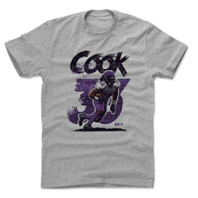 NFL Tシャツ ダルビン・クック バイキングス Comic P T-Shirts 500LEVEL ヘザーグレー