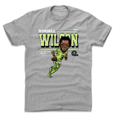 NFL Tシャツ ラッセル・ウィルソン シーホークス Cartoon T-Shirts 500LEVEL ヘザーグレー 23nplf
