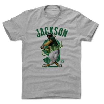 レジー・ジャクソン Tシャツ MLB アスレチックス Arch G T-Shirt 500Level ヘザーグレー