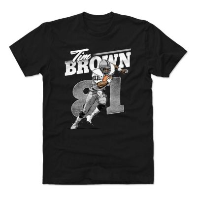 NFL レイダース Tシャツ ティム・ブラウン Retro T-Shirt 500Level ブラック
