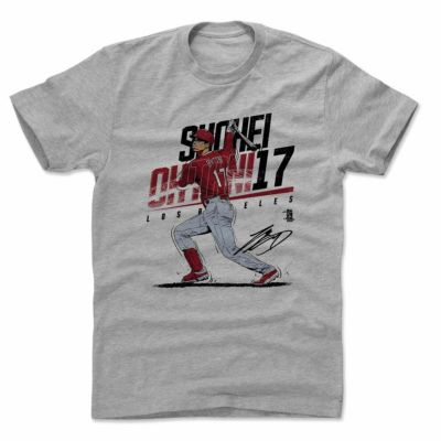 大谷翔平 Tシャツ MLB エンゼルス Power R T-shirts 500Level ヘザーグレー