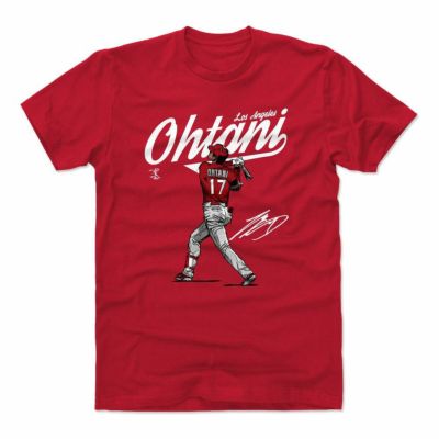 大谷翔平 Tシャツ MLB エンゼルス Score W T-shirts 500Level レッド