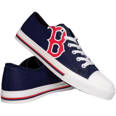 MLB レッドソックス シューズ スニーカー キャンバス ローカット Low Top Big Logo  Forever Collectibles ネイビー