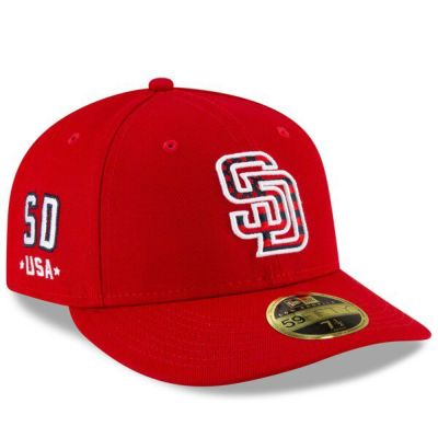 MLB パドレス キャップ ニューエラ 59FIFTY ロープロファイル 独立記念日 4th of July New Era レッド