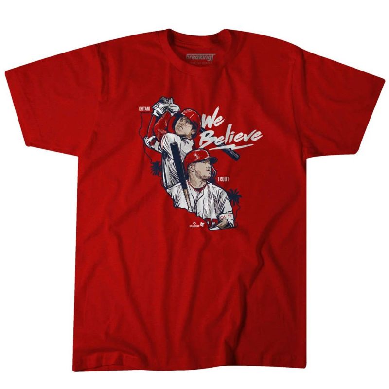 MLB公式 HOMAGE 大谷翔平 マイクトラウト JAM Tシャツ Angels