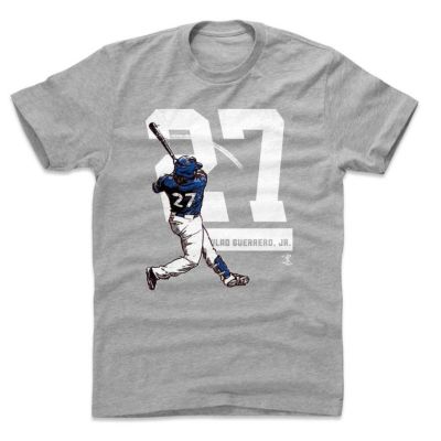 MLB ウラディミール・ゲレーロ・ジュニア ブルージェイズ Tシャツ Grunge W T-Shirts 500 Level ヘザーグレー