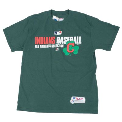 MLB インディアンス Tシャツ セントパトリック St. Patrick T-Shirts マジェスティック/Majestic グリーン