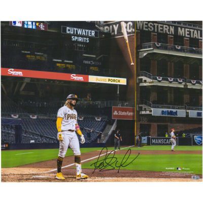 フェルナンド タティス ジュニア 直筆サインフォト パドレス Mlb Authentic Autographed Bat Flip Spotlight Photograph セレクション Mlb Nba Nfl プロ野球グッズ専門店 公式オンラインストア