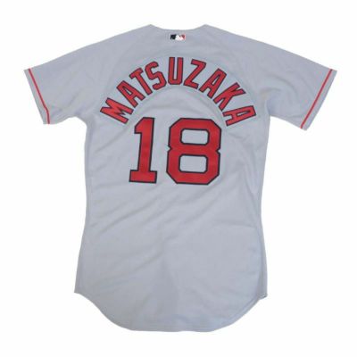 TheSensational Red Sox Jersey Vintage Red Sox by Majestic Matsuzaka #18 Baseball Jersey Size L